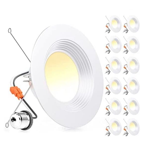 Ensenior 12 Pack 5/6 Inch LED Can Lights Retrofit Recessed Lighting BRAND NEW - Picture 1 of 6